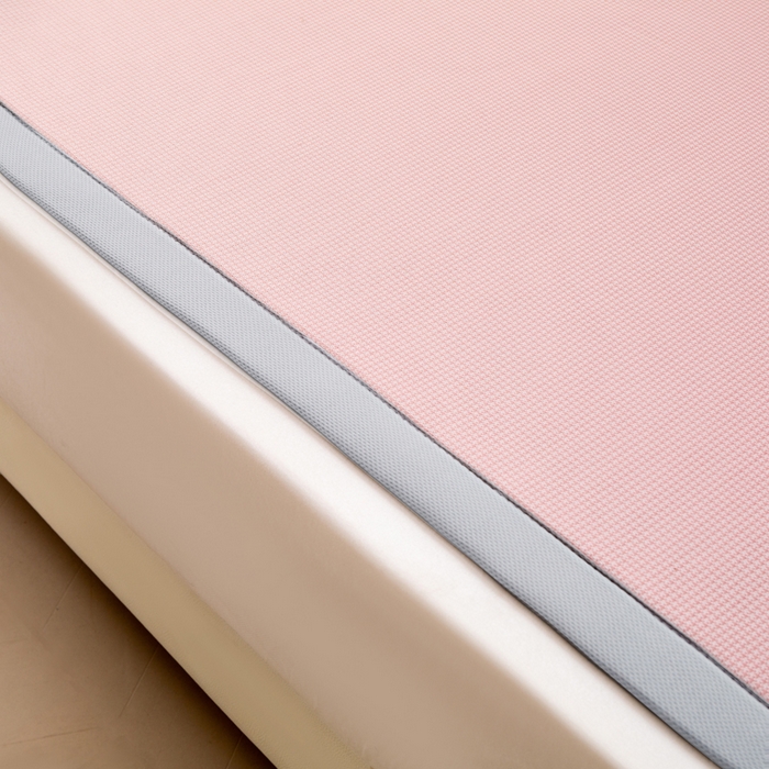 91家纺网 家纺一手货源 找家纺 家喜爱 2026新款碳光冰丝席子三件套加厚复合三明治款冰丝软席平铺席 千鸟格-粉【复合三明治款】