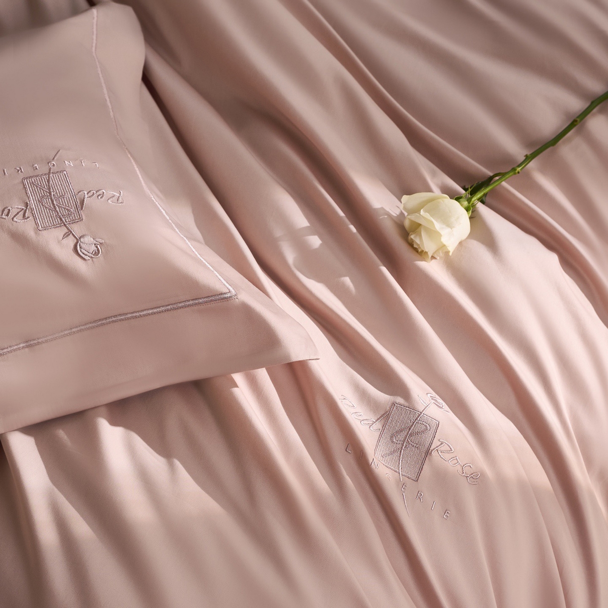 91家纺网 家纺一手货源 找家纺 玖玖爱家纺 2026新款100支奢织黄金长绒棉四件套-玫瑰 玫瑰-珊瑚粉