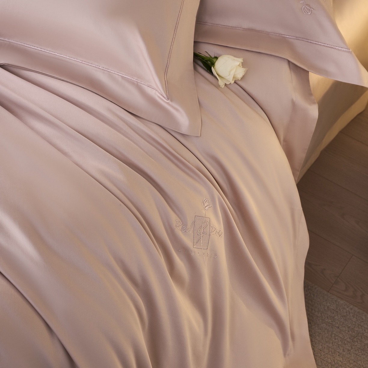 91家纺网 家纺一手货源 找家纺 玖玖爱家纺 2026新款100支奢织黄金长绒棉四件套-玫瑰 玫瑰-珊瑚粉