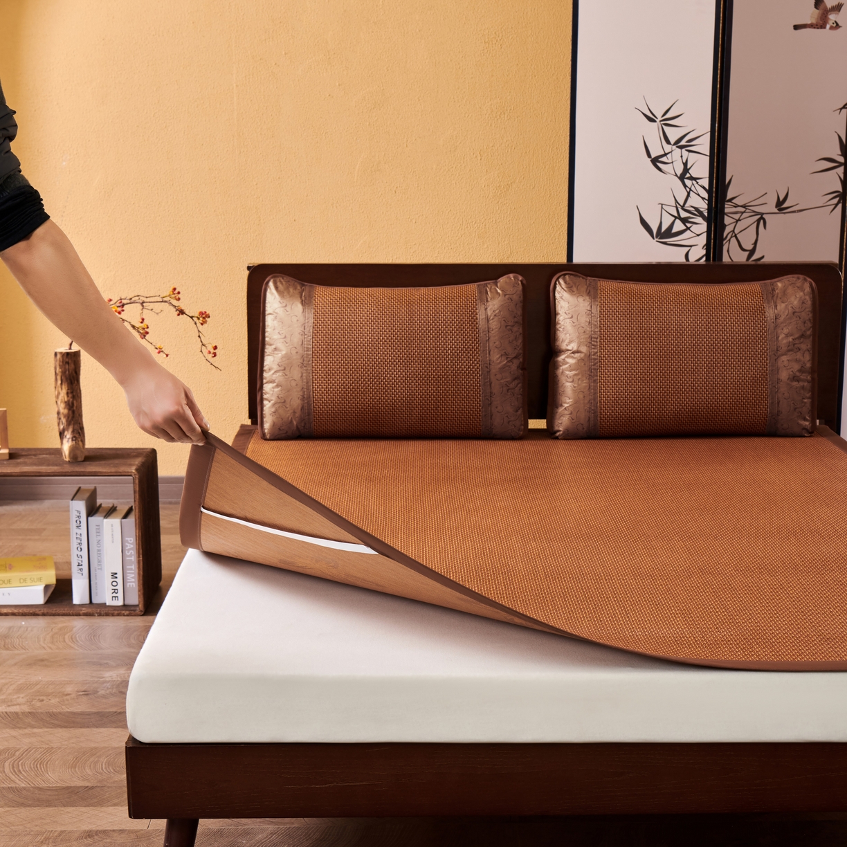 91家纺网 家纺一手货源 找家纺 （总）永旺家纺 2026新款凉感全包双面御藤席席子凉席