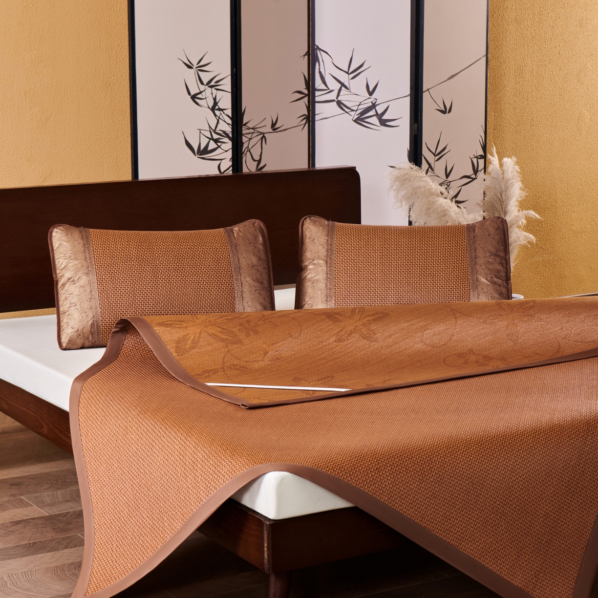 91家纺网 家纺一手货源 找家纺 （总）永旺家纺 2026新款凉感全包双面御藤席席子凉席