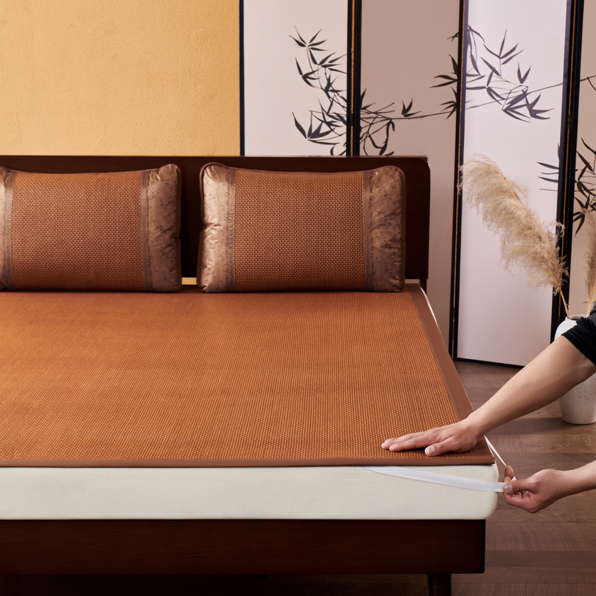 91家纺网 家纺一手货源 找家纺 （总）永旺家纺 2026新款凉感全包双面御藤席席子凉席