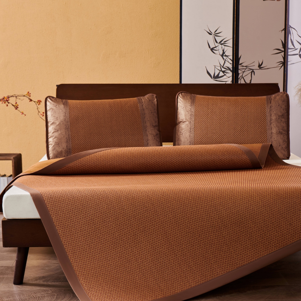 91家纺网 家纺一手货源 找家纺 （总）永旺家纺 2026新款凉感全包双面御藤席席子凉席