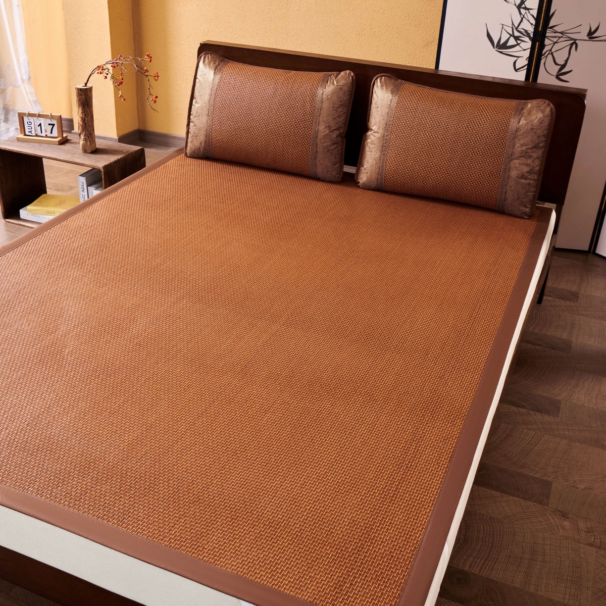 91家纺网 家纺一手货源 找家纺 （总）永旺家纺 2026新款凉感全包双面御藤席席子凉席