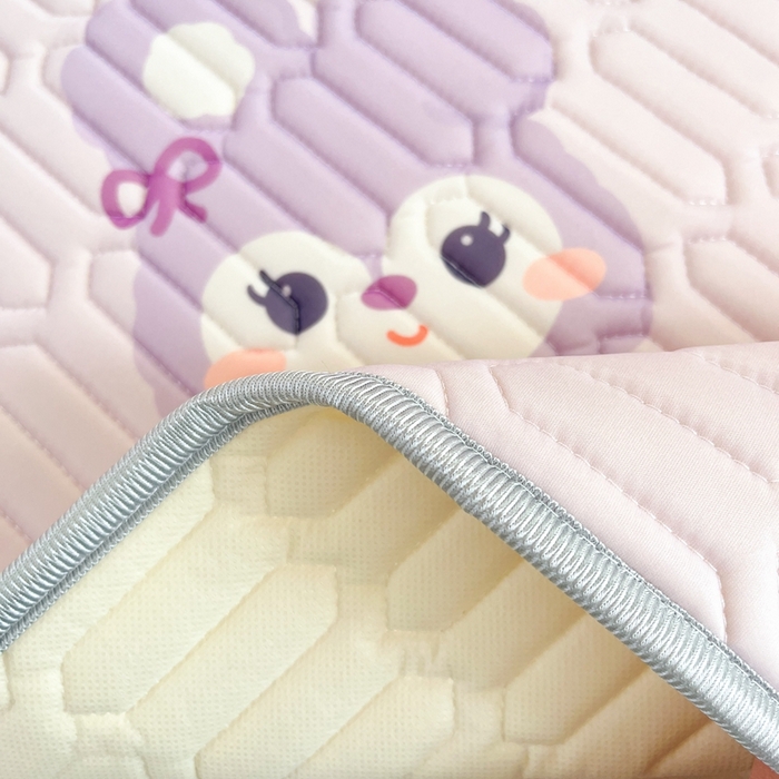 91家纺网 家纺一手货源 找家纺 川悦生活 2026新款大版宿舍凉感丝学生床凉席三件套 软绵兔酱