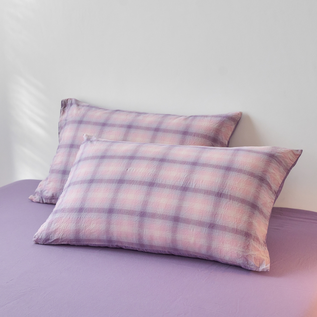 春皖家纺 2026春夏新款全棉水洗棉单枕套枕套单件单品枕套 鸢尾紫