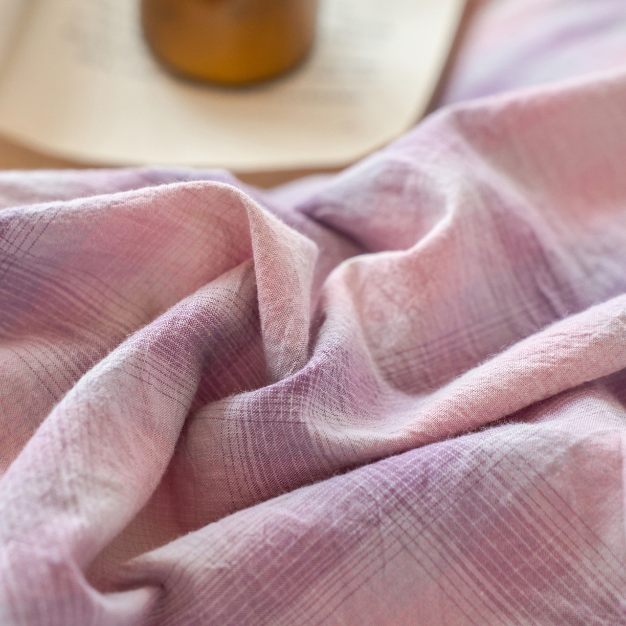 91家纺网 家纺一手货源 找家纺 春皖家纺 2026春夏新款全棉水洗棉单枕套枕套单件单品枕套 鸢尾紫