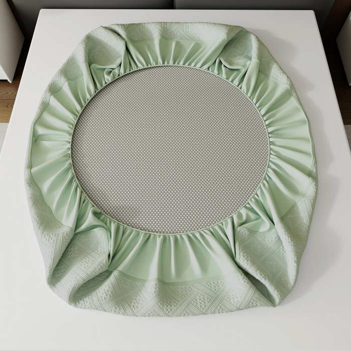 91家纺网 家纺一手货源 找家纺 雅诗帛 2026新款PE凉感冰丝席三件套-织序 床席织序-绿