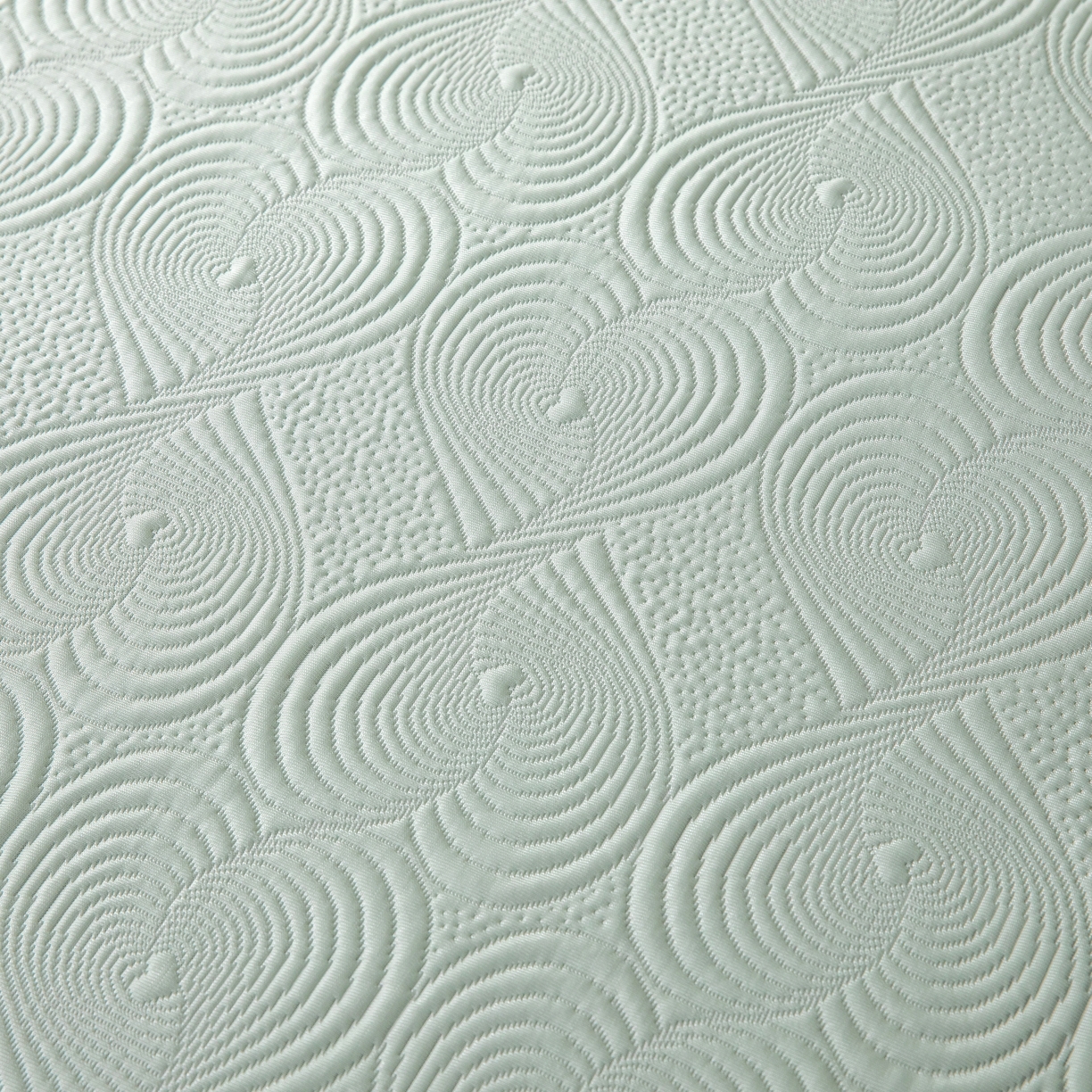 91家纺网 家纺一手货源 找家纺 木兰花 2026新款凉豆豆款PE高分子复合凉感席床盖款凉席三件套-控价228 天鹅之恋-豆蔻绿