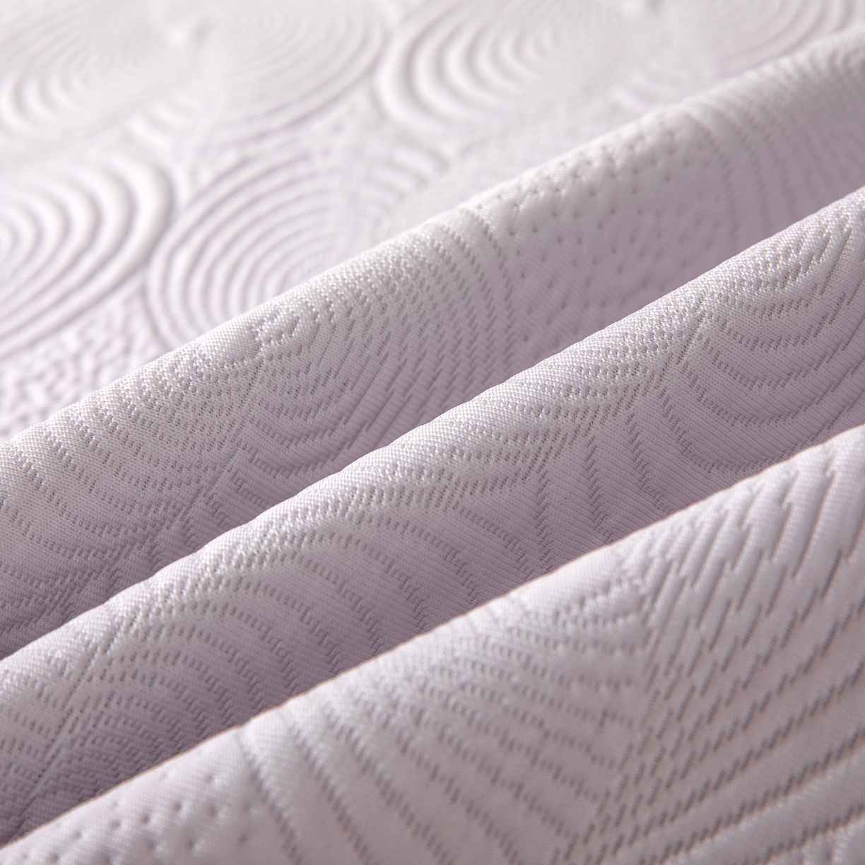 91家纺网 家纺一手货源 找家纺 木兰花 2026新款凉豆豆款PE高分子复合凉感席床盖款凉席三件套-控价228 天鹅之恋-香芋紫