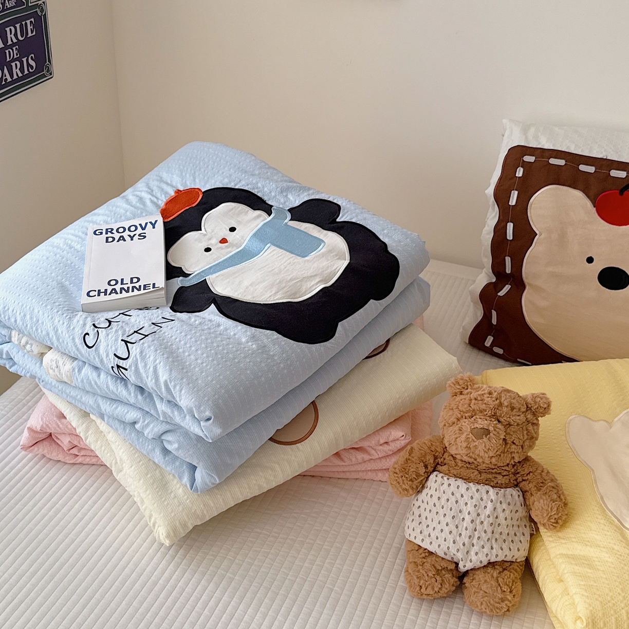 91家纺网 家纺一手货源 找家纺 （总）顾里家纺 2026新款复古甜心泡芙纱贴布绣夏被夏凉被空调被