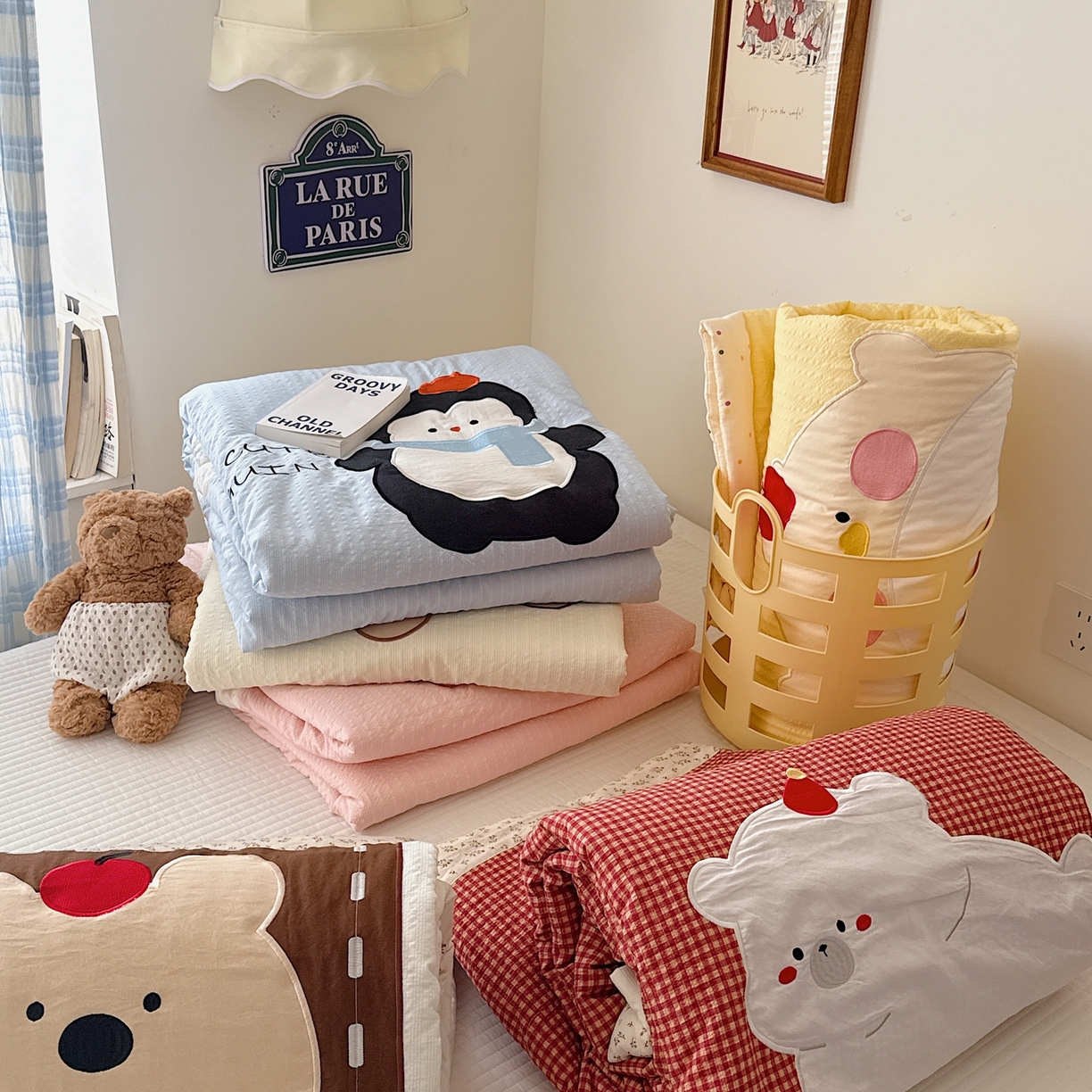 91家纺网 家纺一手货源 找家纺 （总）顾里家纺 2026新款复古甜心泡芙纱贴布绣夏被夏凉被空调被