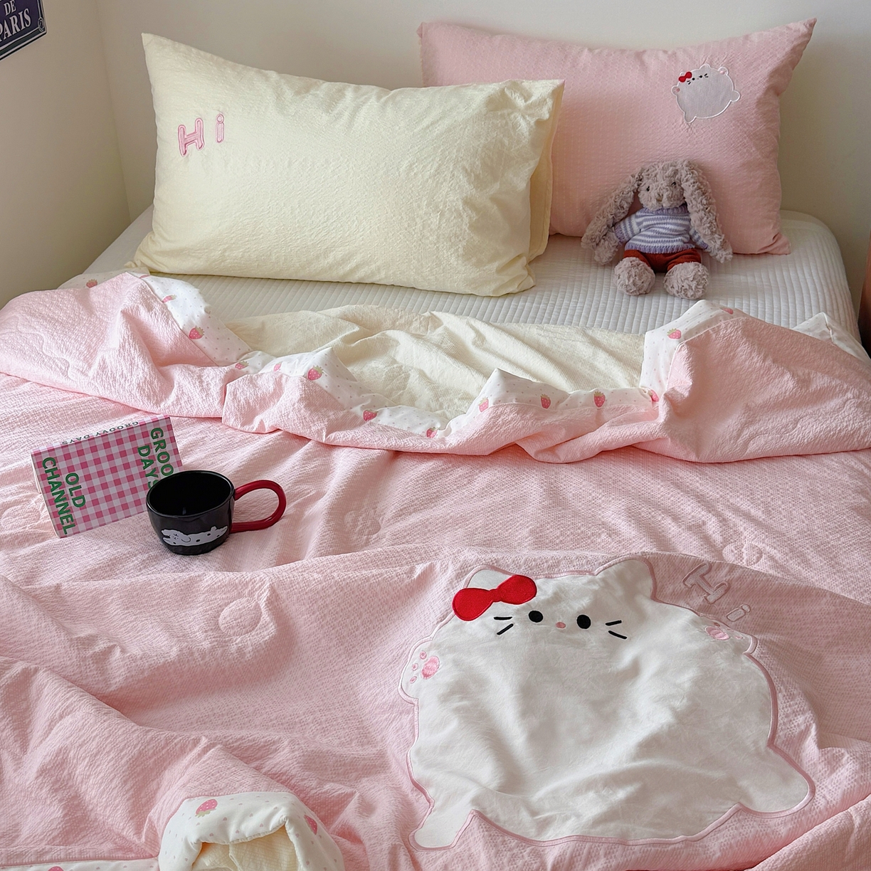 91家纺网 家纺一手货源 找家纺 （总）顾里家纺 2026新款复古甜心泡芙纱贴布绣夏被夏凉被空调被