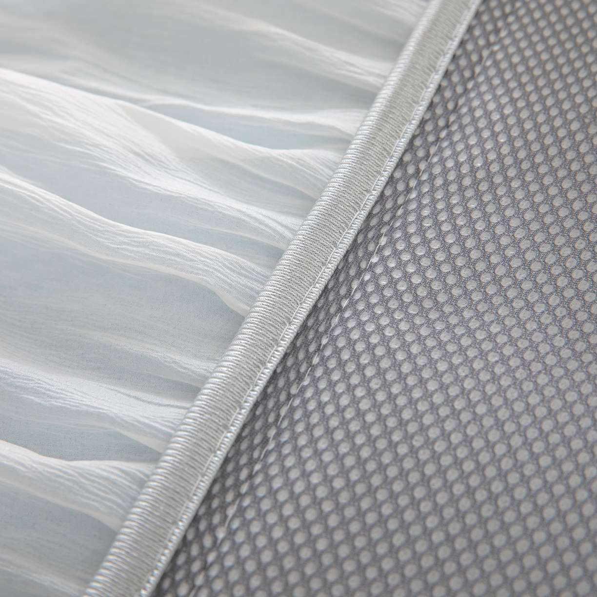 91家纺网 家纺一手货源 找家纺 木兰花 2026新款凉豆豆款PE高分子复合凉感席床盖款凉席三件套-朝花夕拾（可配同色系夏被）控价218 朝花夕拾-蓝色