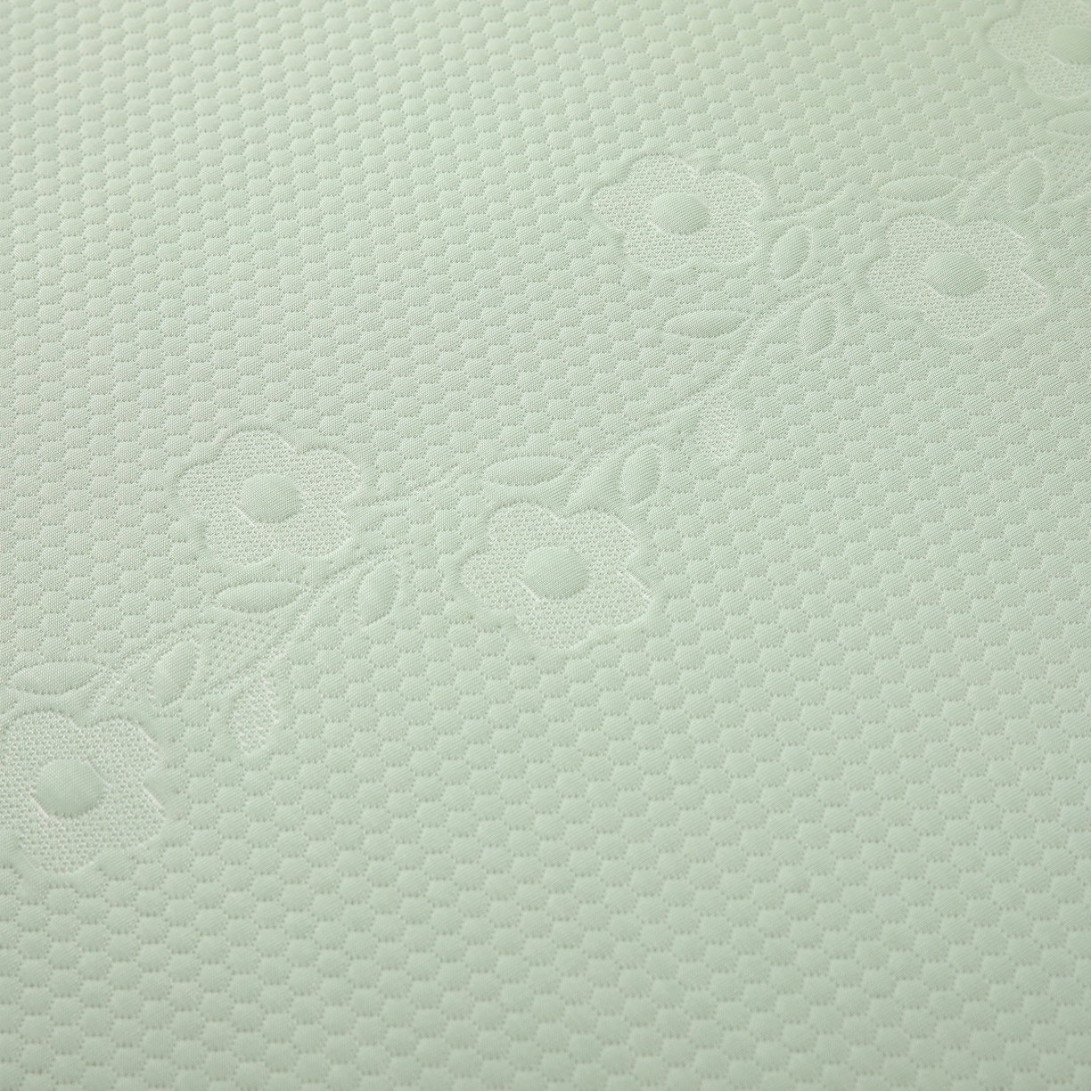 91家纺网 家纺一手货源 找家纺 木兰花 2026新款凉豆豆款PE高分子复合凉感席床盖款凉席三件套-朝花夕拾（可配同色系夏被）控价218 朝花夕拾-绿色