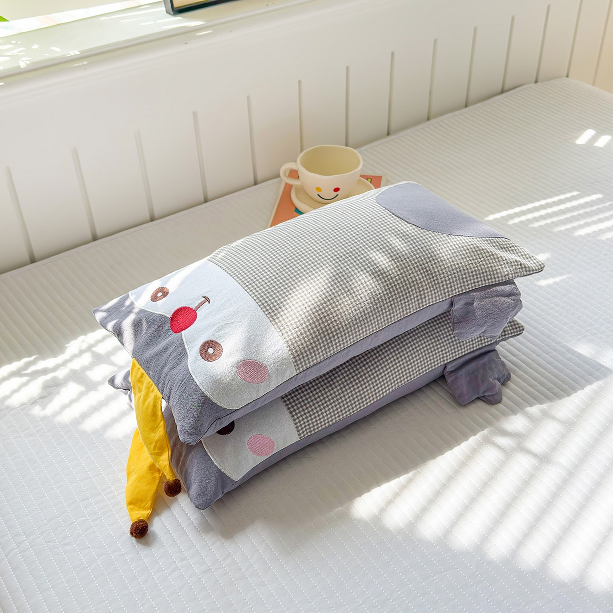 91家纺网 家纺一手货源 找家纺 （总）梦叶草 2026新款全棉贴布绣荞麦枕