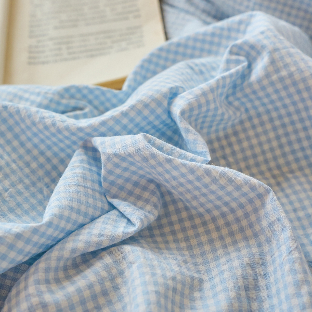 91家纺网 家纺一手货源 找家纺 春皖家纺 2026春夏新款全棉水洗棉单枕套枕套单件单品枕套 月光蓝