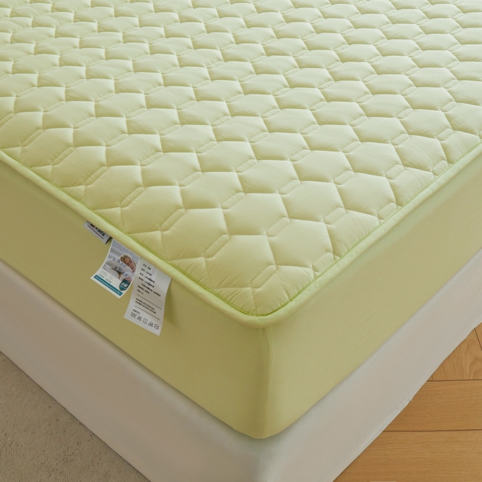 91家纺网 家纺一手货源 找家纺 雅萱家纺 2026新款全棉大豆夹棉床笠单品床笠床笠单件 全棉床笠绿色