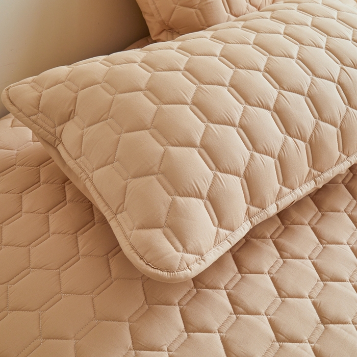 91家纺网 家纺一手货源 找家纺 雅萱家纺 2026新款全棉大豆夹棉床笠单品床笠床笠单件 全棉床笠驼色