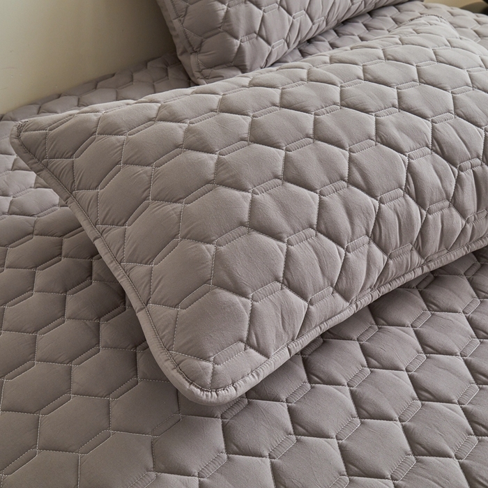 91家纺网 家纺一手货源 找家纺 雅萱家纺 2026新款全棉大豆夹棉床笠单品床笠床笠单件 全棉床笠灰色