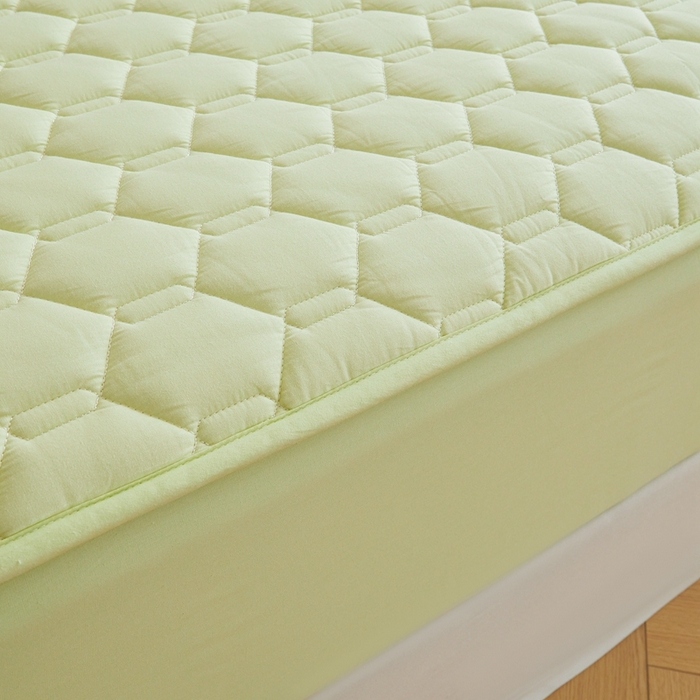 91家纺网 家纺一手货源 找家纺 雅萱家纺 2026新款全棉大豆夹棉床笠单品床笠床笠单件 全棉床笠绿色