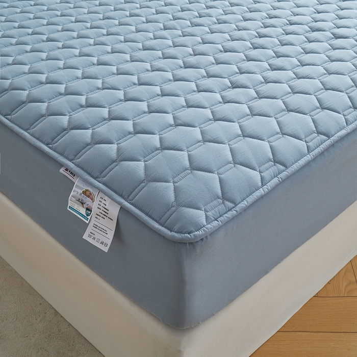 91家纺网 家纺一手货源 找家纺 雅萱家纺 2026新款全棉大豆夹棉床笠单品床笠床笠单件 全棉床笠灰蓝色