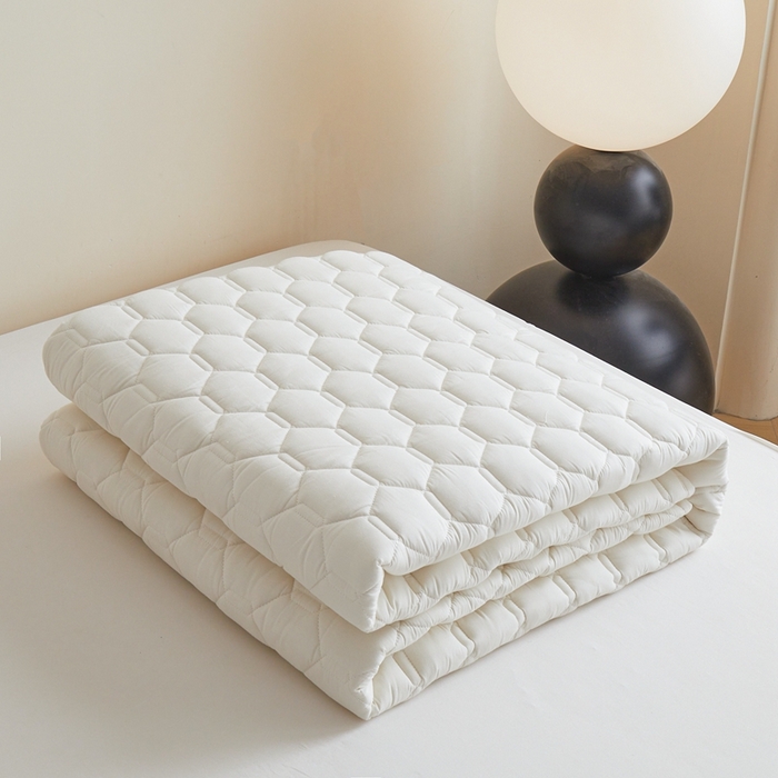 91家纺网 家纺一手货源 找家纺 雅萱家纺 2026新款全棉大豆夹棉床笠单品床笠床笠单件 全棉床笠白色