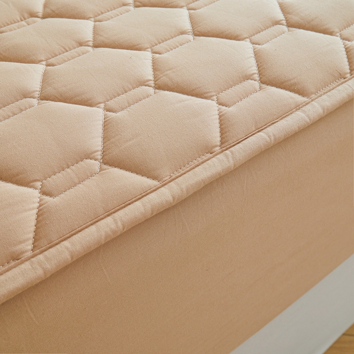 91家纺网 家纺一手货源 找家纺 雅萱家纺 2026新款全棉大豆夹棉床笠单品床笠床笠单件 全棉床笠驼色