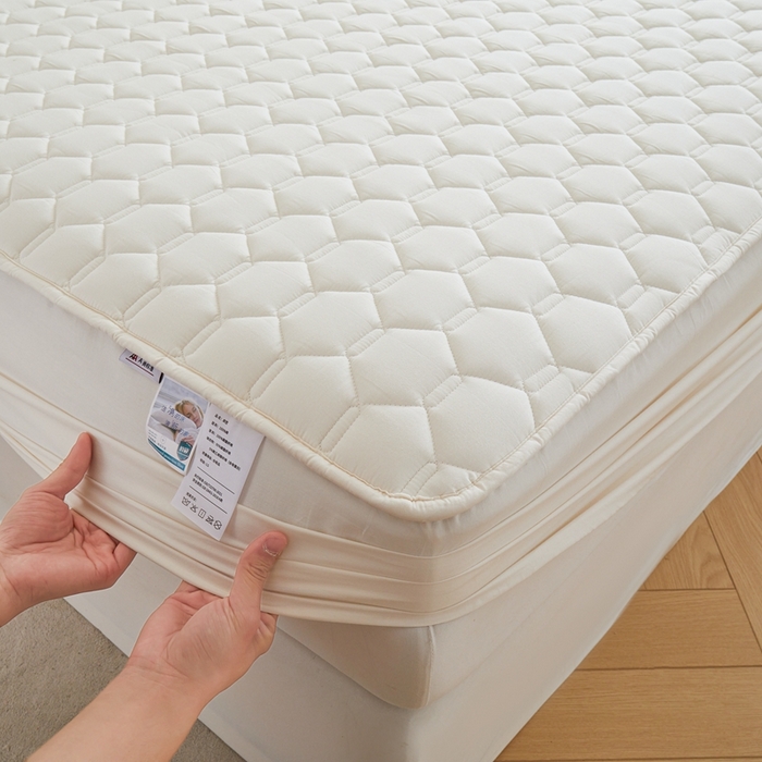 91家纺网 家纺一手货源 找家纺 雅萱家纺 2026新款全棉大豆夹棉床笠单品床笠床笠单件 全棉床笠白色