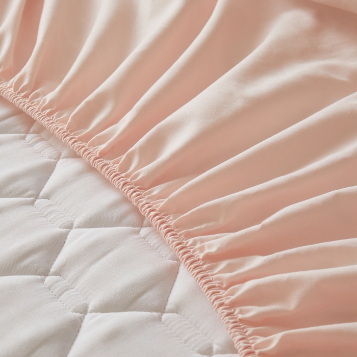 91家纺网 家纺一手货源 找家纺 雅萱家纺 2026新款全棉大豆夹棉床笠单品床笠床笠单件 全棉床笠粉色