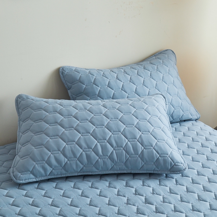 91家纺网 家纺一手货源 找家纺 雅萱家纺 2026新款全棉大豆夹棉床笠单品床笠床笠单件 全棉床笠灰蓝色