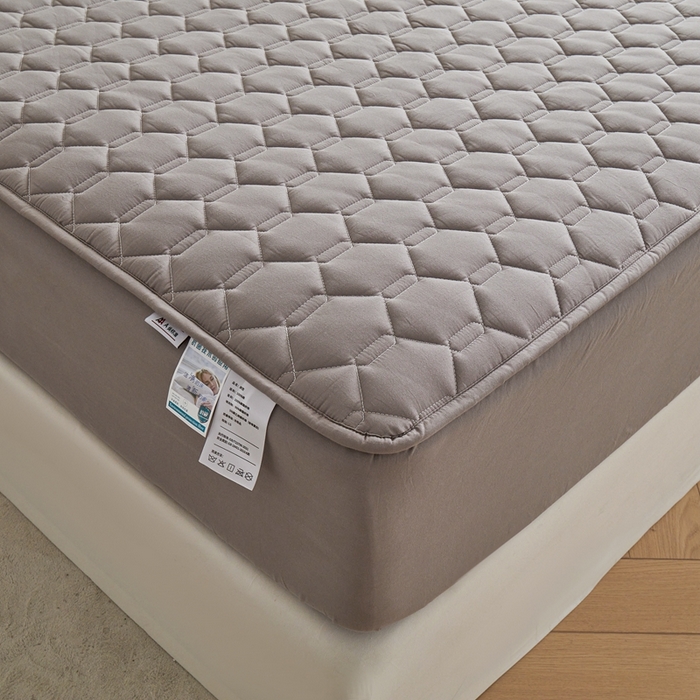 91家纺网 家纺一手货源 找家纺 雅萱家纺 2026新款全棉大豆夹棉床笠单品床笠床笠单件 全棉床笠灰色