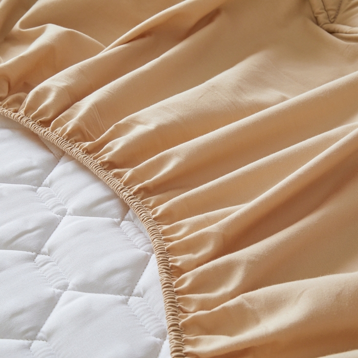 91家纺网 家纺一手货源 找家纺 雅萱家纺 2026新款全棉大豆夹棉床笠单品床笠床笠单件 全棉床笠驼色