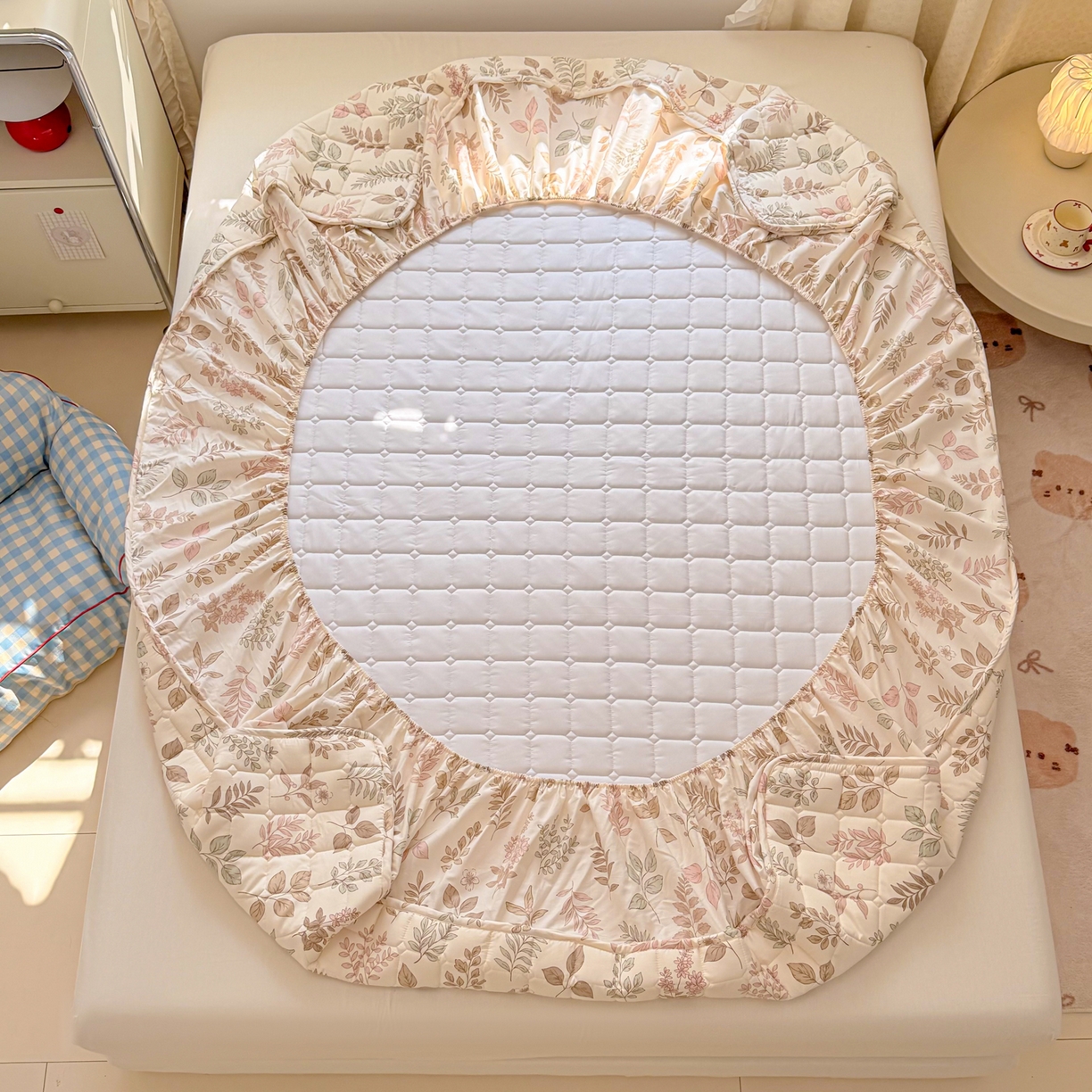 91家纺网 家纺一手货源 找家纺 （总）雅萱家纺 2026新款全棉大豆夹棉床笠单品床笠床笠单件