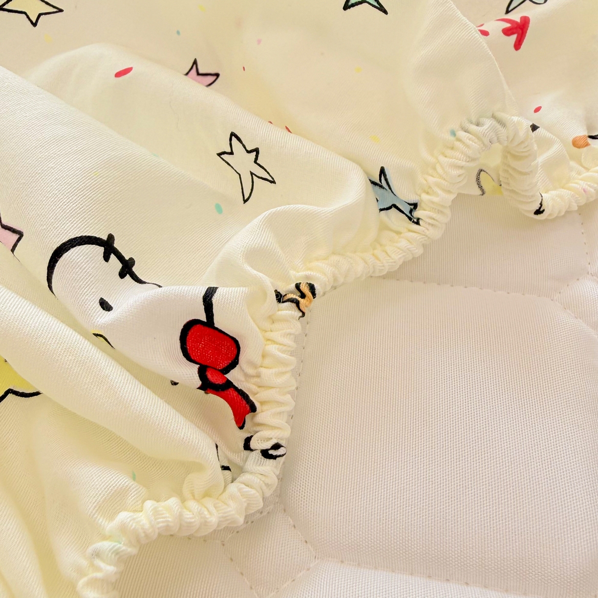 91家纺网 家纺一手货源 找家纺 雅萱家纺 2026新款全棉大豆夹棉床笠单品床笠床笠单件 星星猫