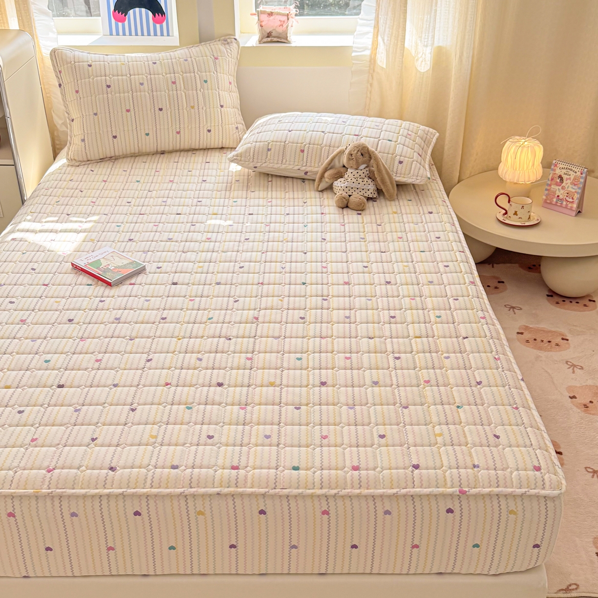 91家纺网 家纺一手货源 找家纺 雅萱家纺 2026新款全棉大豆夹棉床笠单品床笠床笠单件 心意满满