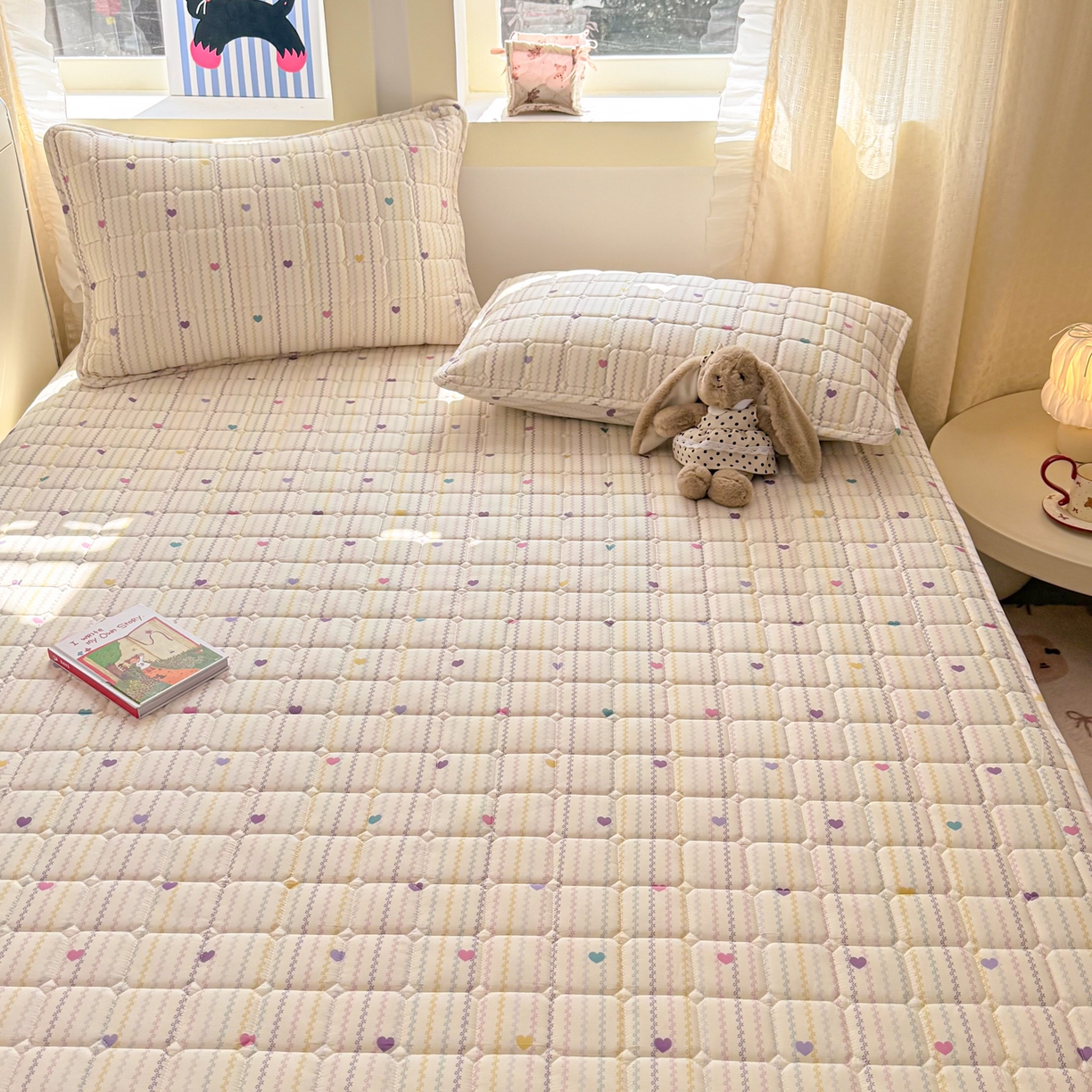 91家纺网 家纺一手货源 找家纺 雅萱家纺 2026新款全棉大豆夹棉床笠单品床笠床笠单件 心意满满