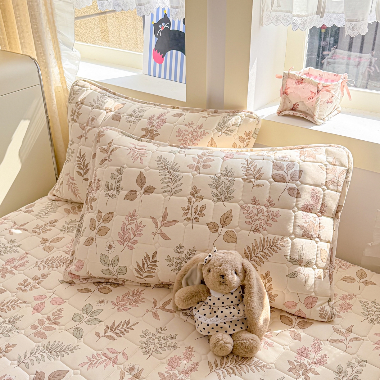 91家纺网 家纺一手货源 找家纺 雅萱家纺 2026新款全棉大豆夹棉床笠单品床笠床笠单件 洛克庄园红