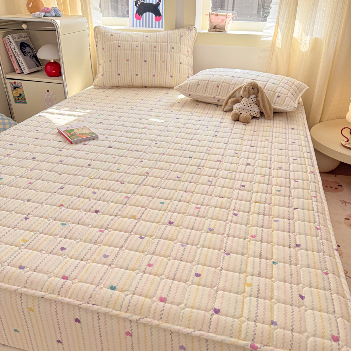 91家纺网 家纺一手货源 找家纺 雅萱家纺 2026新款全棉大豆夹棉床笠单品床笠床笠单件 心意满满