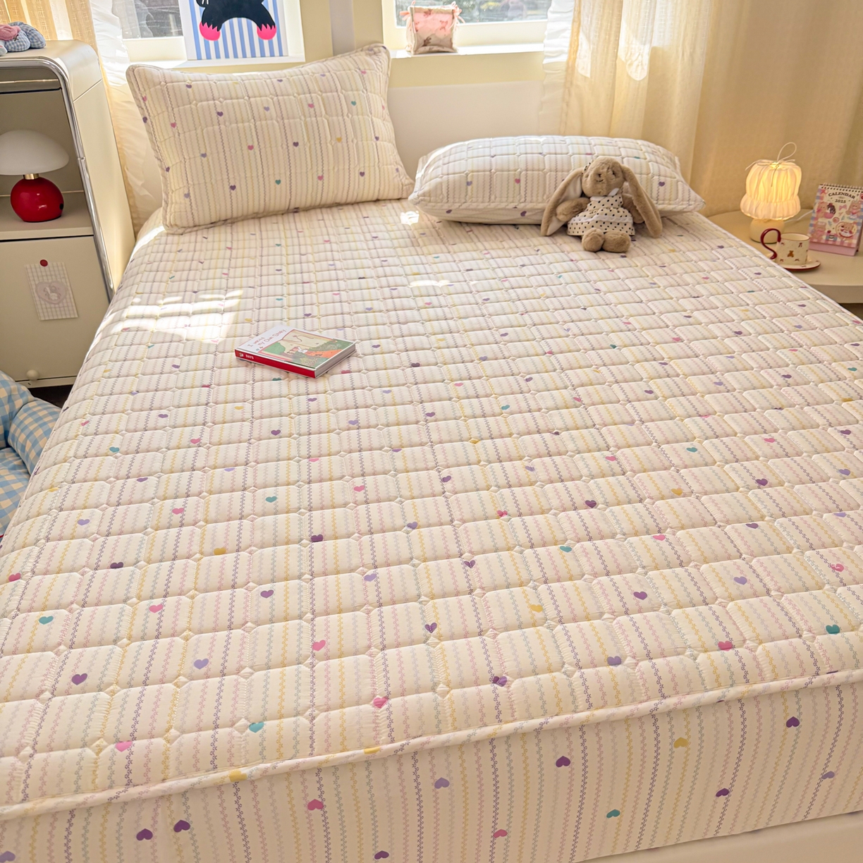 91家纺网 家纺一手货源 找家纺 雅萱家纺 2026新款全棉大豆夹棉床笠单品床笠床笠单件 心意满满