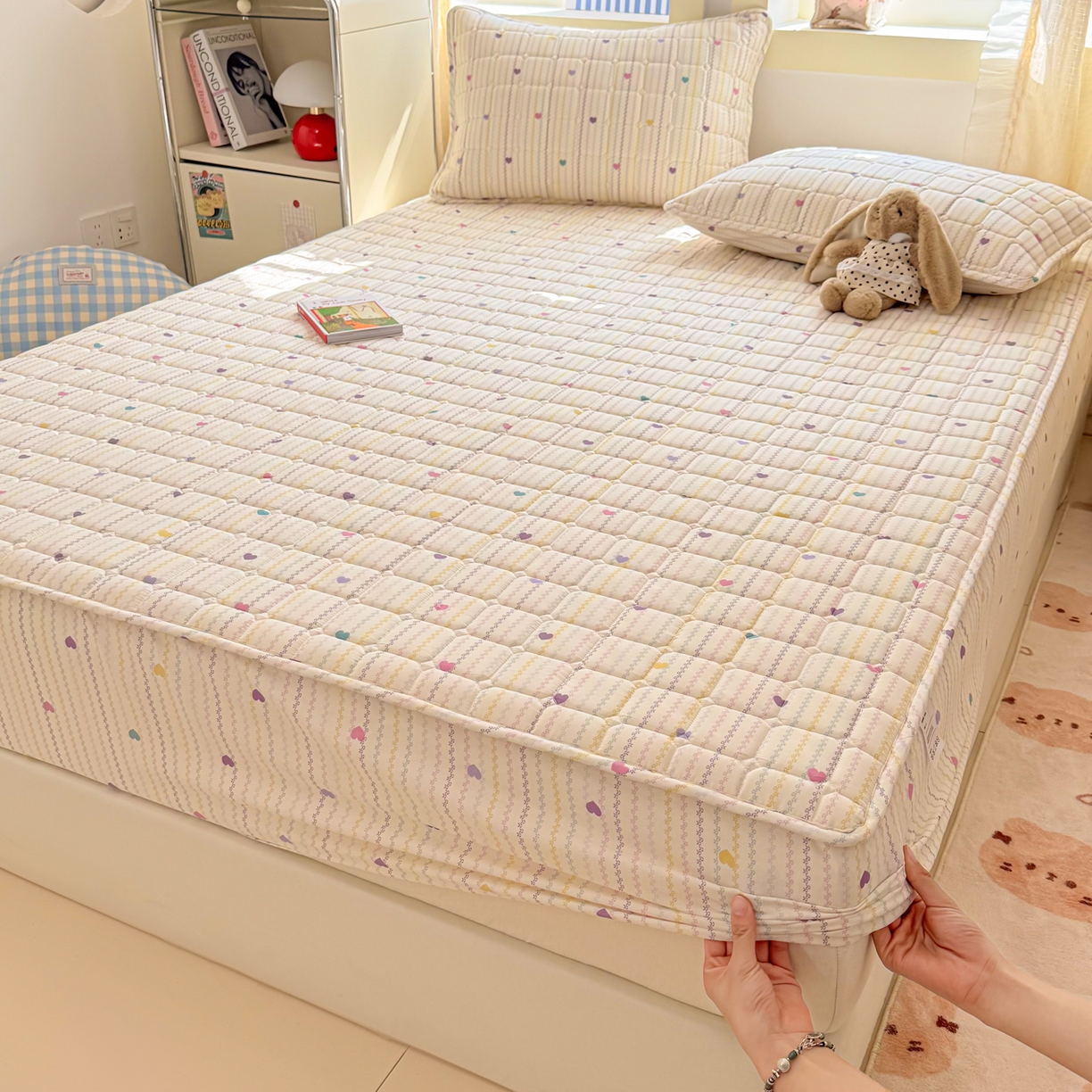 91家纺网 家纺一手货源 找家纺 雅萱家纺 2026新款全棉大豆夹棉床笠单品床笠床笠单件 心意满满