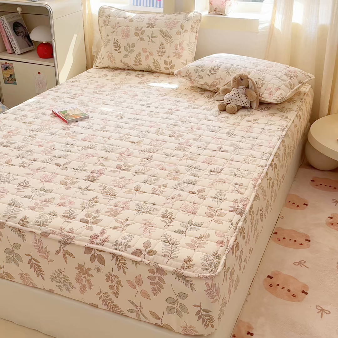 91家纺网 家纺一手货源 找家纺 雅萱家纺 2026新款全棉大豆夹棉床笠单品床笠床笠单件 洛克庄园红