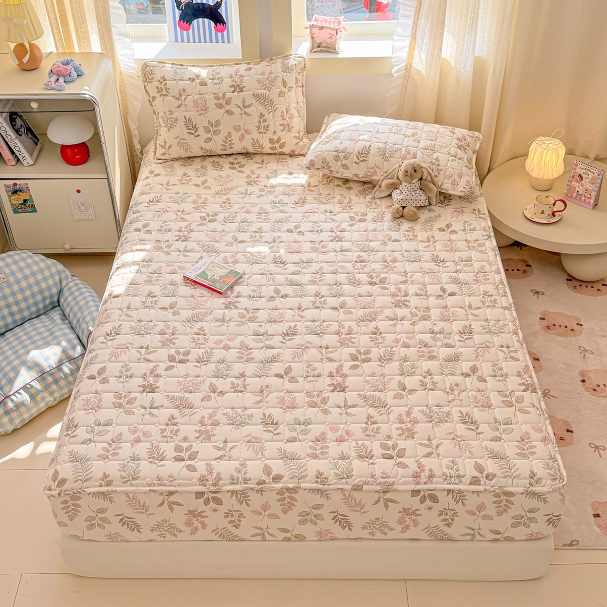 91家纺网 家纺一手货源 找家纺 （总）雅萱家纺 2026新款全棉大豆夹棉床笠单品床笠床笠单件