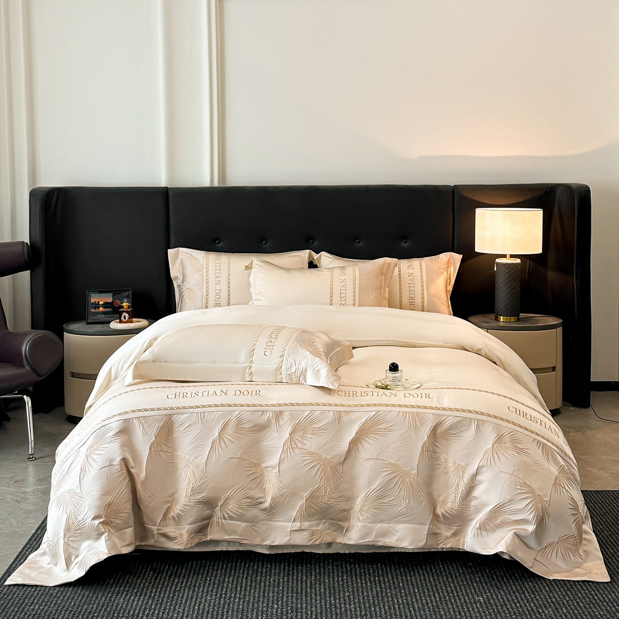 91家纺网 家纺一手货源 找家纺 （总）置顶家纺 2026新款水洗天丝提花刺绣四件套-妮可