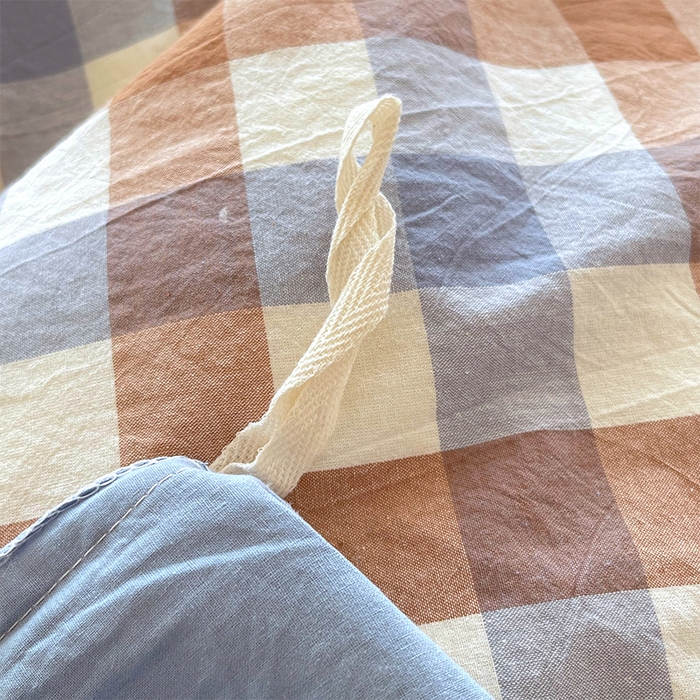 91家纺网 家纺一手货源 找家纺 春皖家纺 2026春夏新款全棉纯棉水洗棉单被套被套单件单品被套 翠竹-彩格