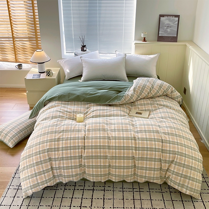 春皖家纺 2026春夏新款全棉纯棉水洗棉单被套被套单件单品被套 翠竹-果条