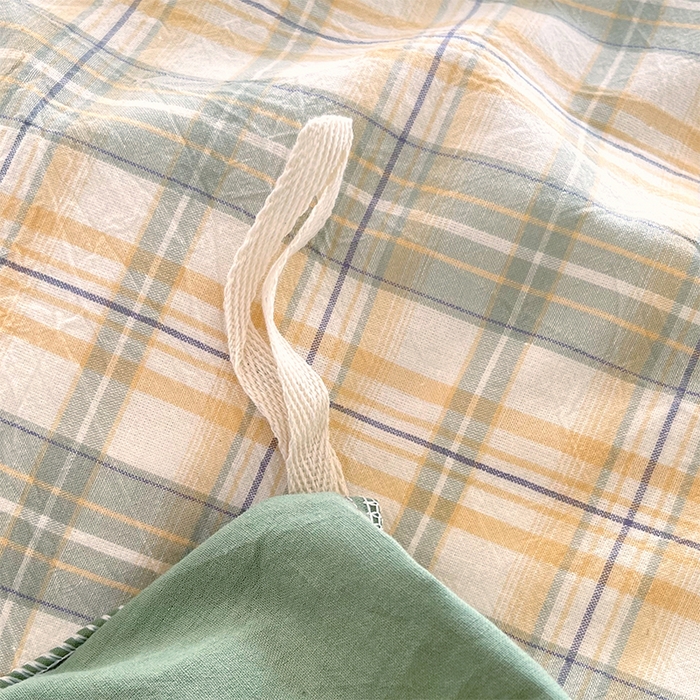 91家纺网 家纺一手货源 找家纺 春皖家纺 2026春夏新款全棉纯棉水洗棉单被套被套单件单品被套 翠竹-果条