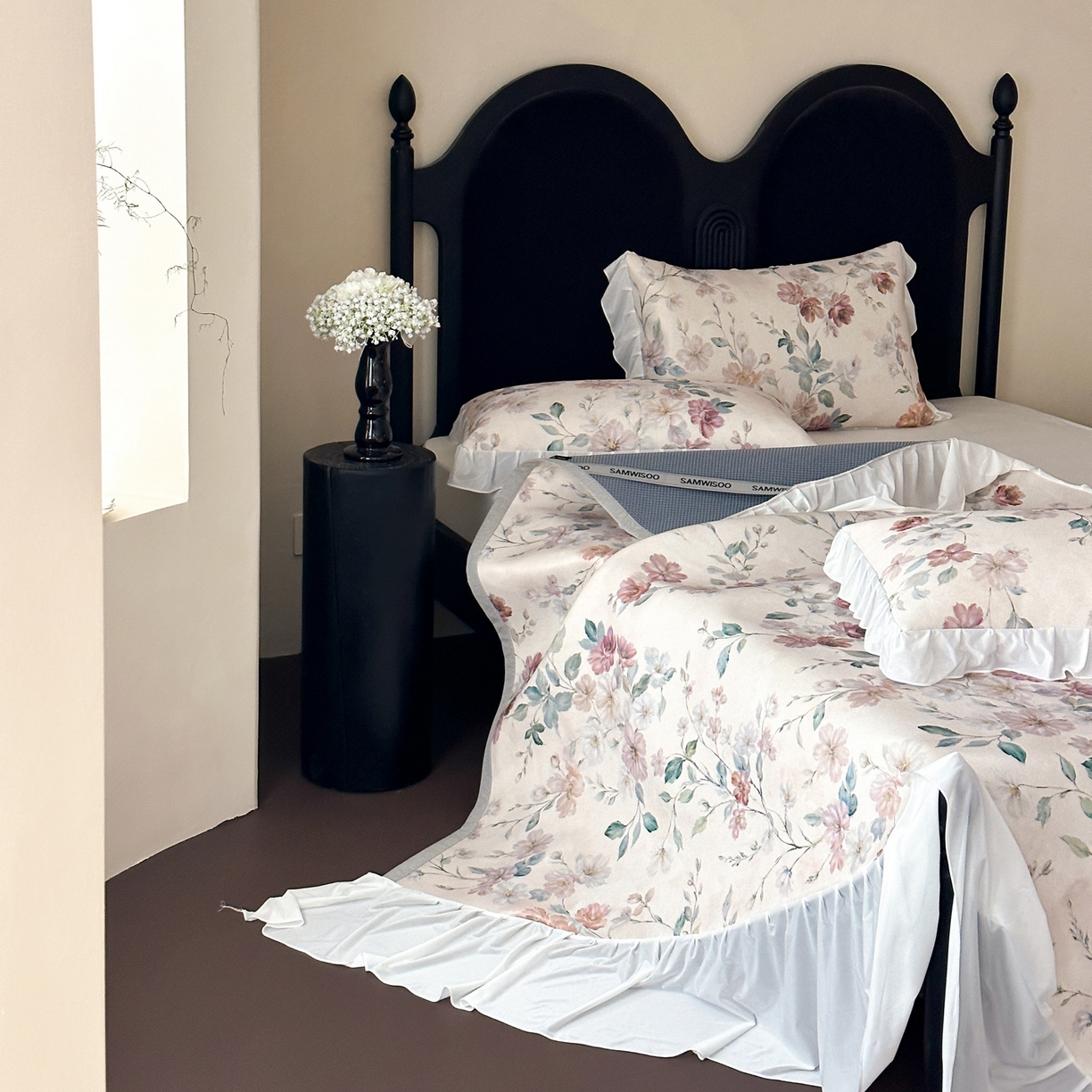 91家纺网 家纺一手货源 找家纺 （总）三味舒屋 2026新款法式花庭系列冰丝席床裙款凉席席子