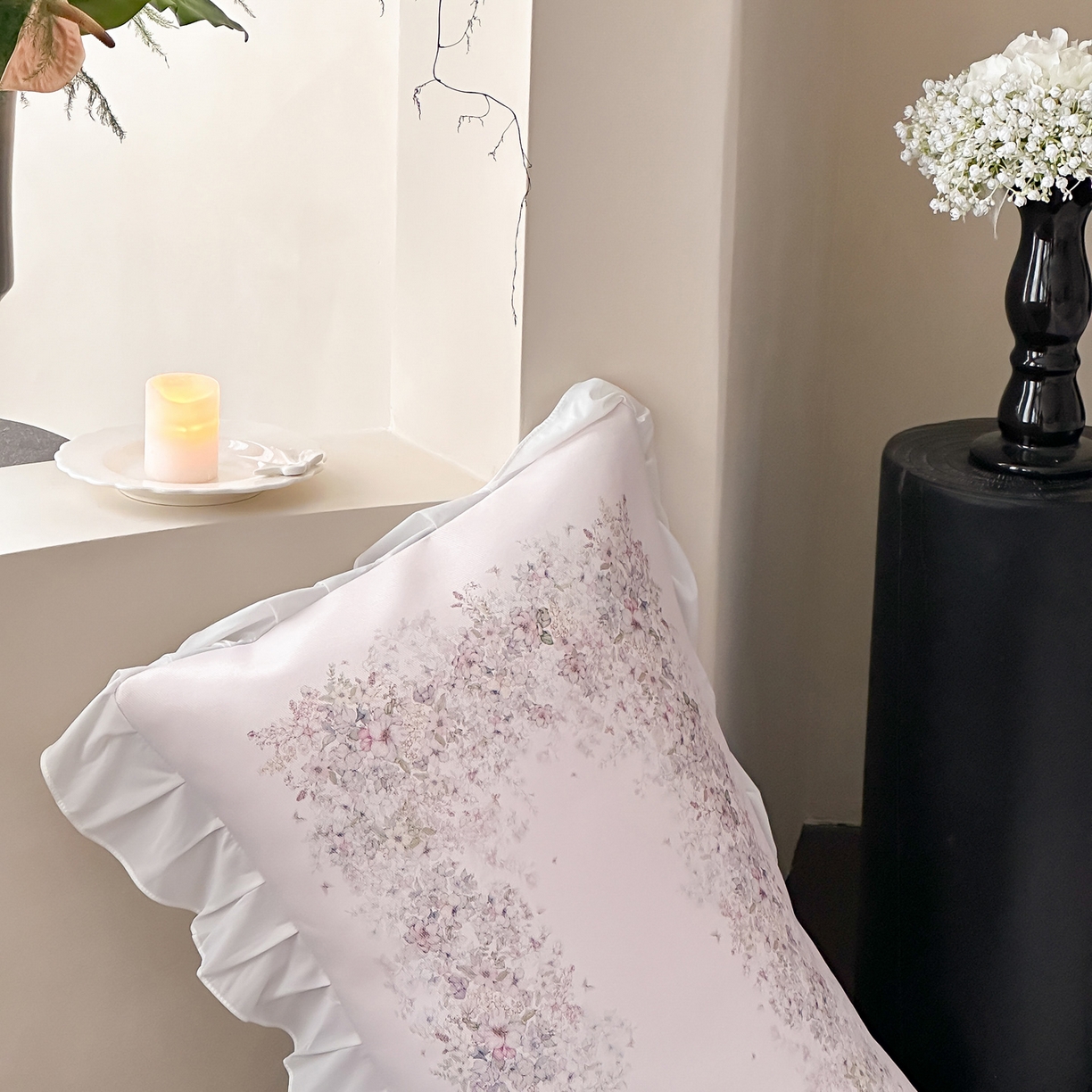 91家纺网 家纺一手货源 找家纺 三味舒屋 2026新款法式花庭系列冰丝席床裙款凉席席子 莫妮卡