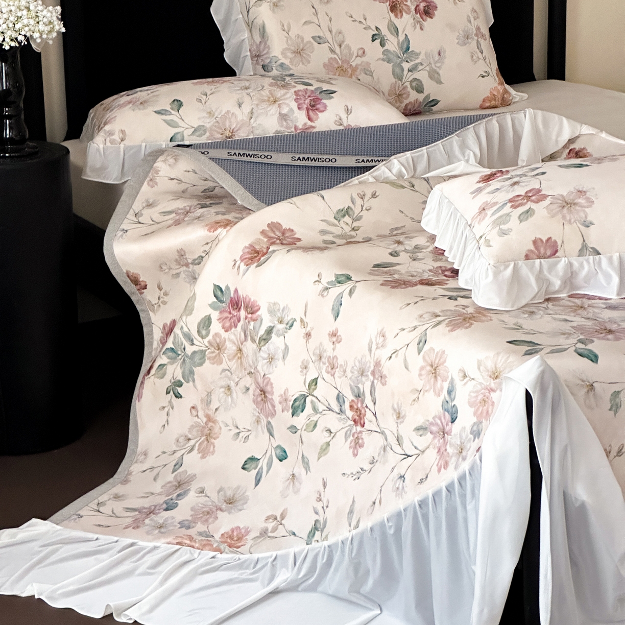 91家纺网 家纺一手货源 找家纺 （总）三味舒屋 2026新款法式花庭系列冰丝席床裙款凉席席子